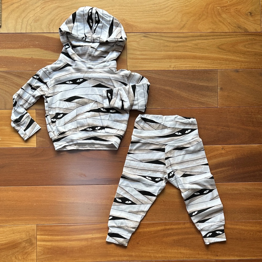Mummy Costume Hoodie Pants Set 2T